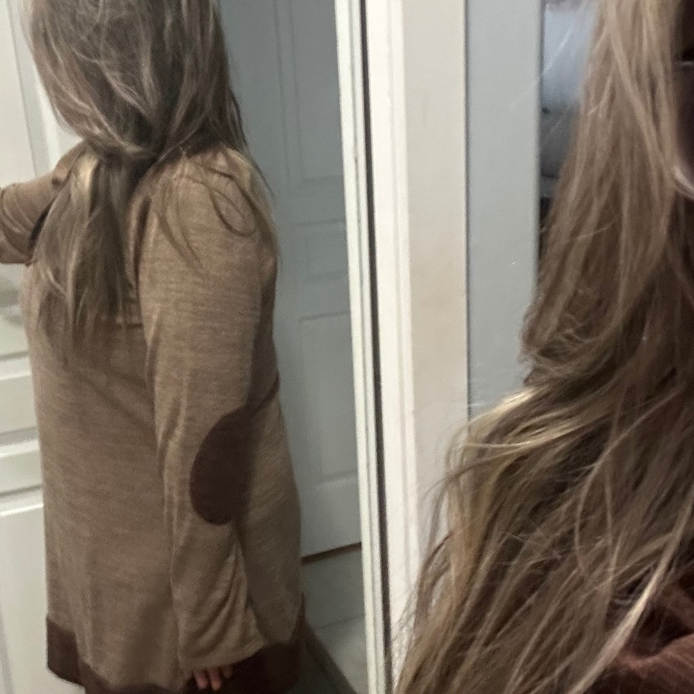 Brown Tunic Dress  Mock Neck Sweater